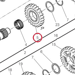 Engrenage menant 5Eme — réf. 17217221A | Ducati Store
