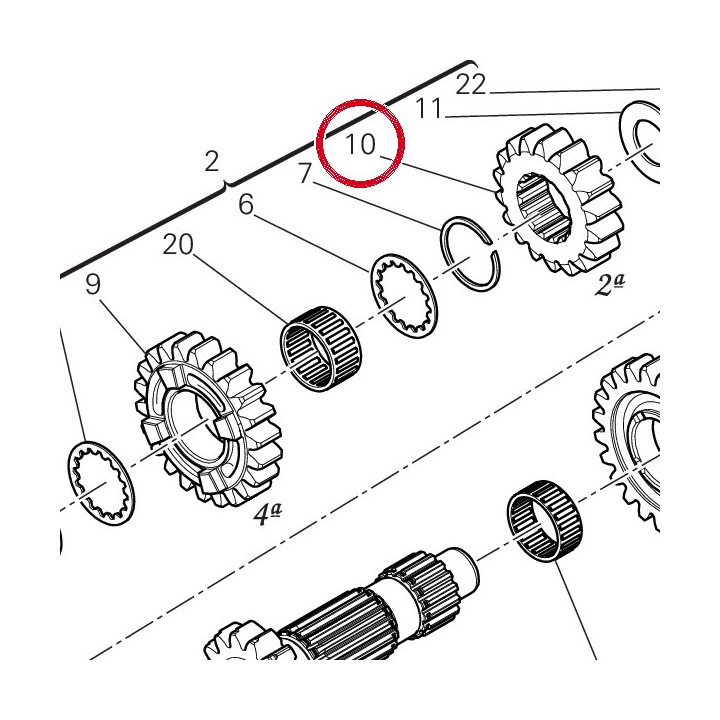 Engrenage conducteur 2Eme — réf. 17217191A | Ducati Store