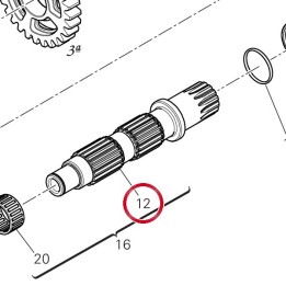 Arbre secondaire 14912751A — réf. 14912751A | Ducati Store