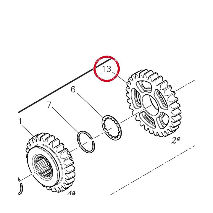 Engrenage entraine 2Eme — réf. 17217241B | Ducati Store