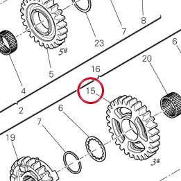 Engrenage entraine 3Eme — réf. 17217251B | Ducati Store