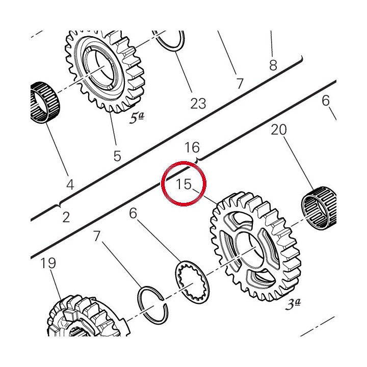 Engrenage entraine 3Eme — réf. 17217251B | Ducati Store