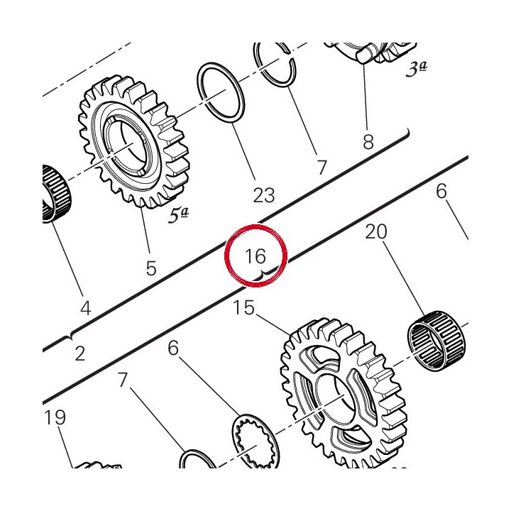 Arbre secondaire de boîte — réf. 15022991B | Ducati Store