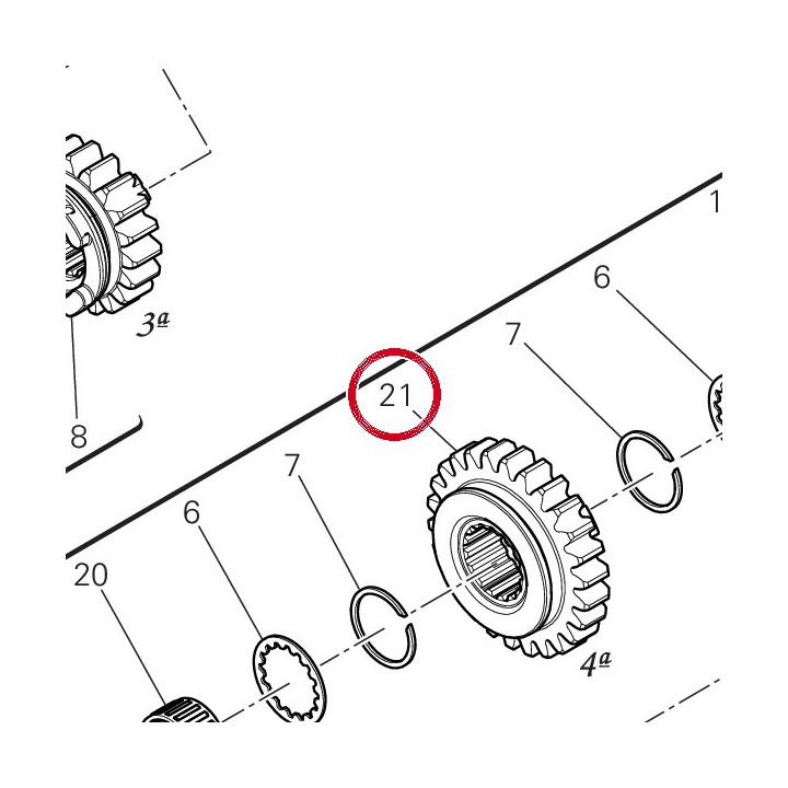 Engrenage entraine 4Eme — réf. 17217261A | Ducati Store