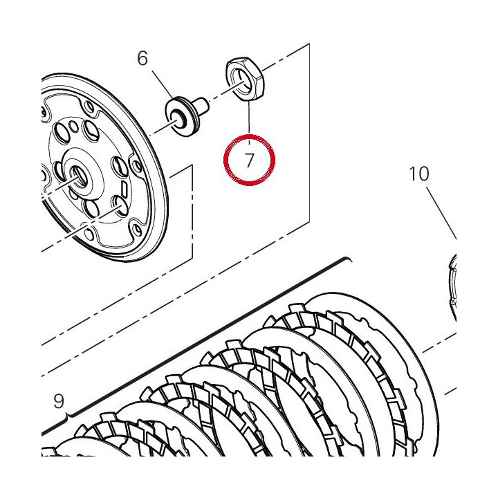 Ecrou 75012591A — réf. 75012591A | Ducati Store