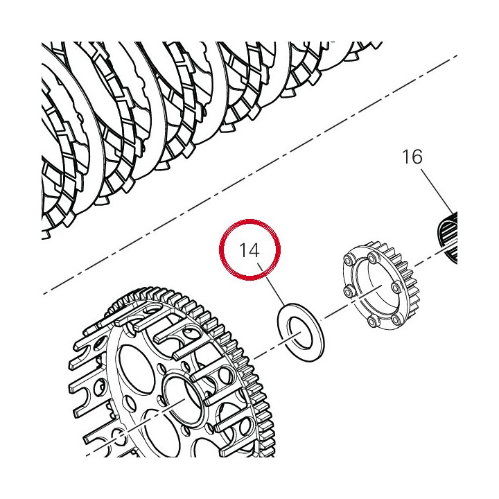 Rondelle butee 85215231B — réf. 85215231B | Ducati Store