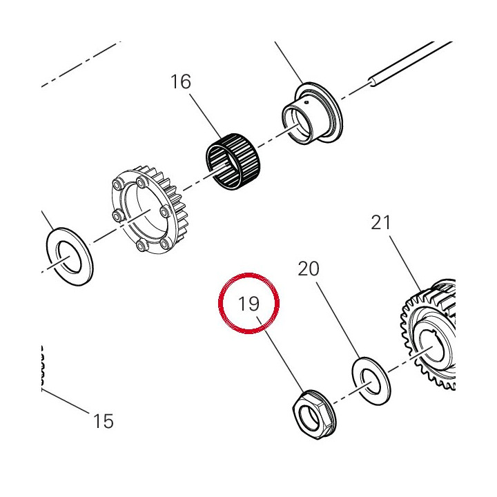 Écrou à embase 74811281A — réf. 74811281A | Ducati Store