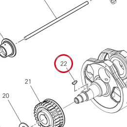 Clé woodruff 3X5 68050061A — réf. 68050061A | Ducati Store