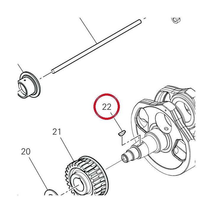 Clé woodruff 3X5 68050061A — réf. 68050061A | Ducati Store
