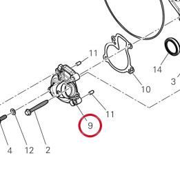 Couvercle pompe eau — réf. 24718121A | Ducati Store