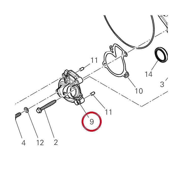Couvercle pompe eau — réf. 24718121A | Ducati Store
