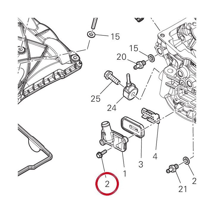 Vis tef M5X16 77210621A — réf. 77210621A | Ducati Store