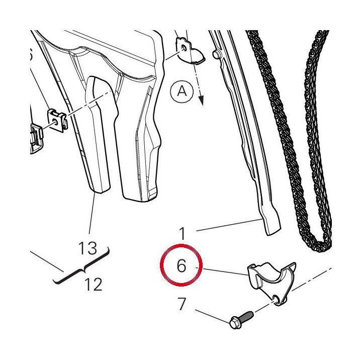 Patin chaîne inférieure — réf. 44740261A | Ducati Store