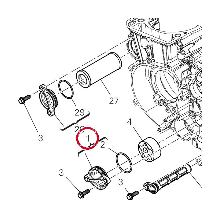 Couvercle pompe huile — réf. 24728142A | Ducati Store