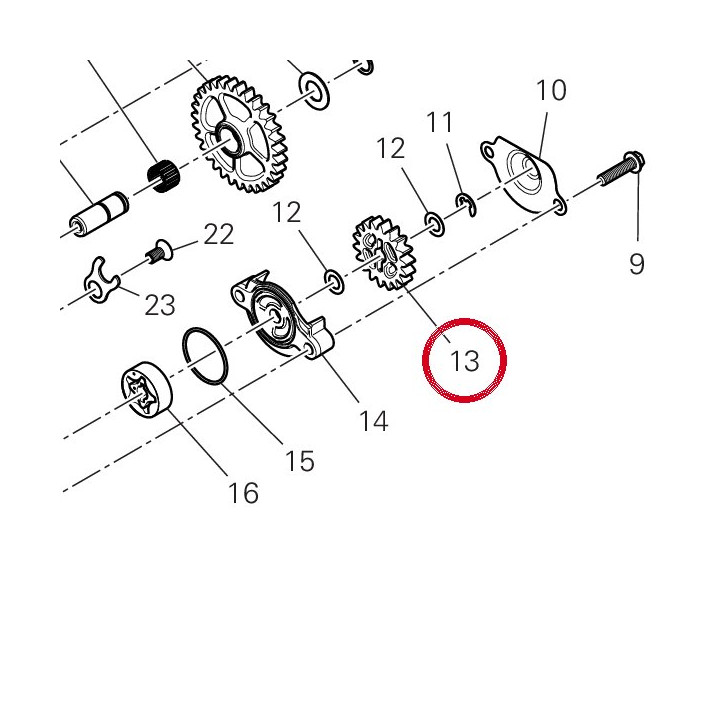 Engrenage pompe huile — réf. 17411961A | Ducati Store