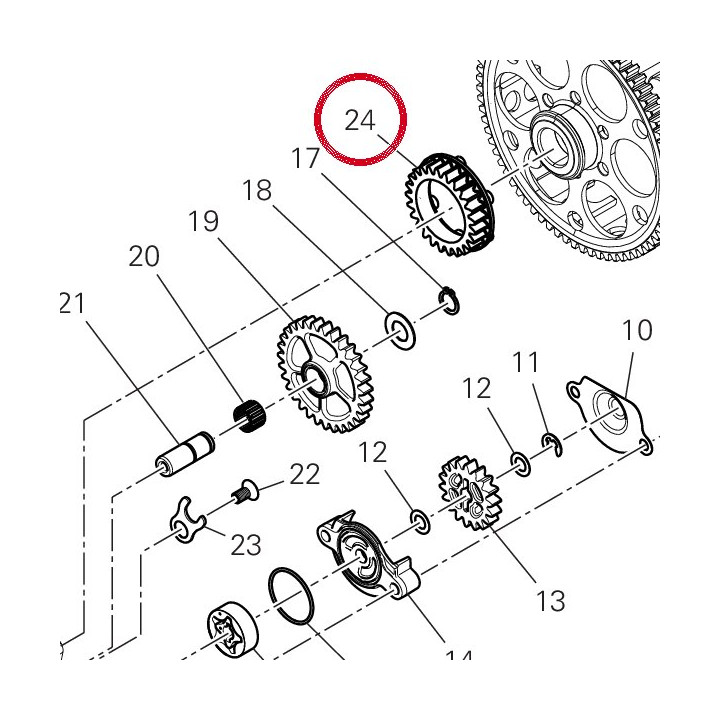 Engranage pompe à huile — réf. 17411941A | Ducati Store
