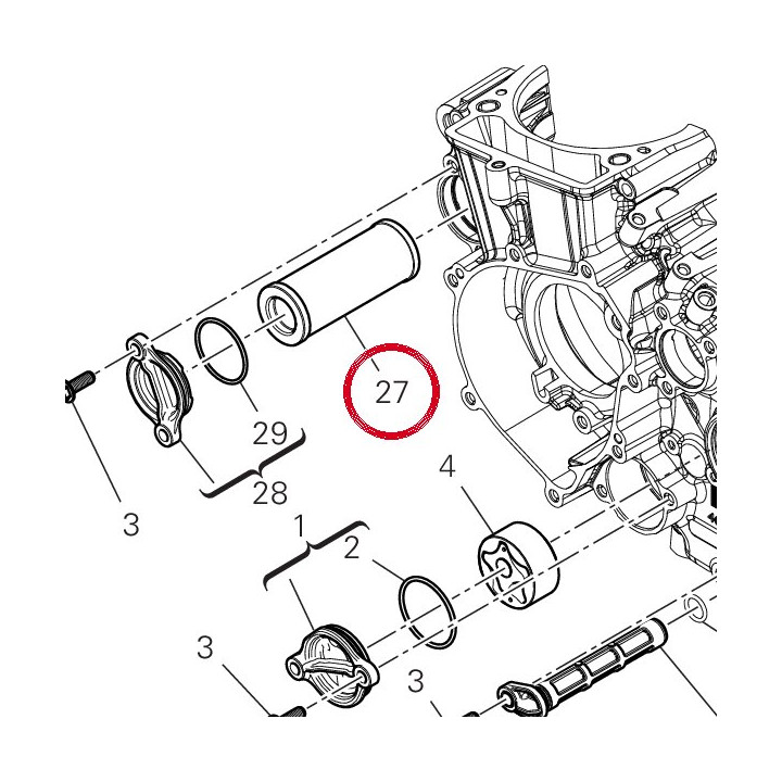 Filtre à huile 44440461A — réf. 44440461A | Ducati Store