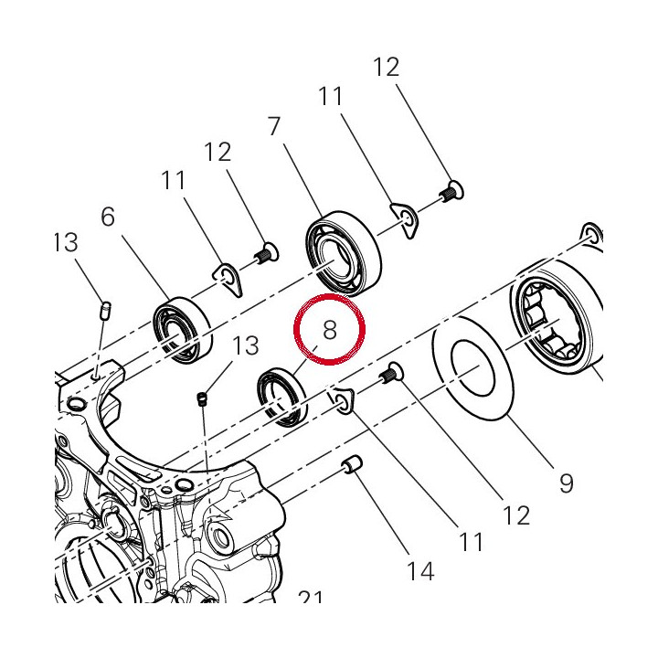 Roulement à billes 70250951B — réf. 70250951B | Ducati Store