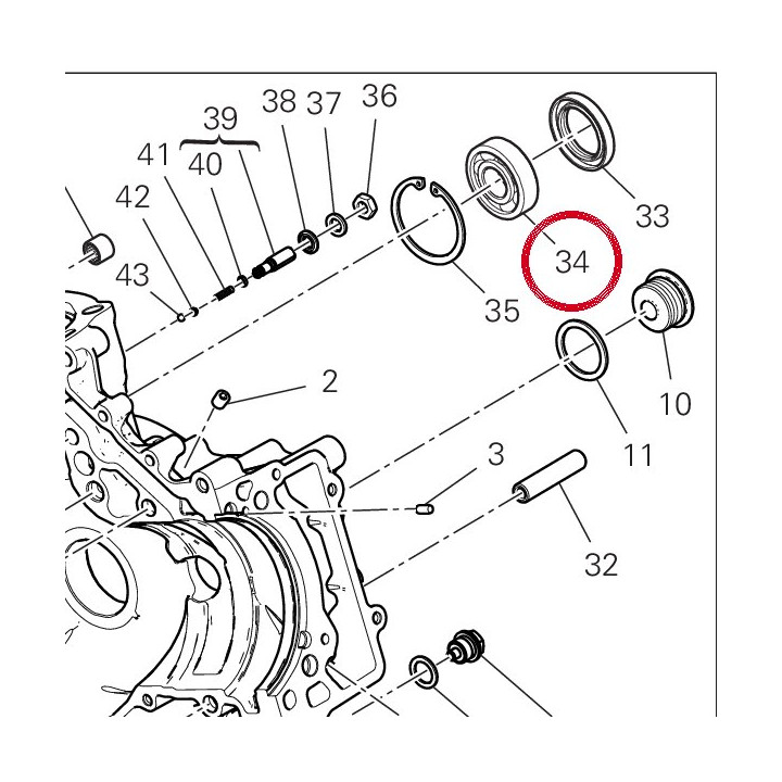 Roulement à rouleaux — réf. 70250881A | Ducati Store