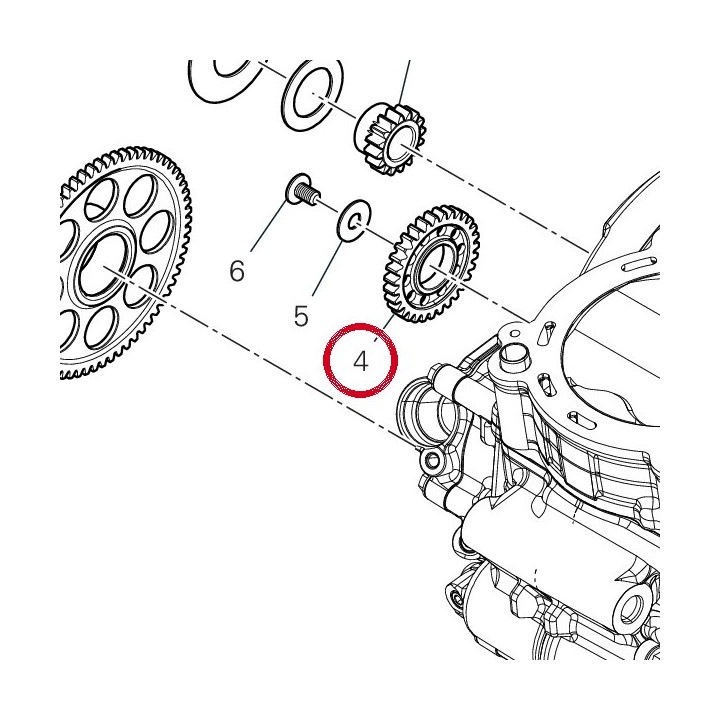 Ingranaggio ozioso 17610532A — réf. 17610532A | Ducati Store