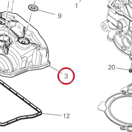Couvercle soupapes — réf. 24718181A8 | Ducati Store