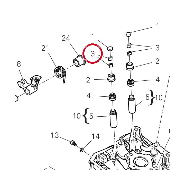 Jeu Demi-Cones 84540051B — réf. 84540051B | Ducati Store