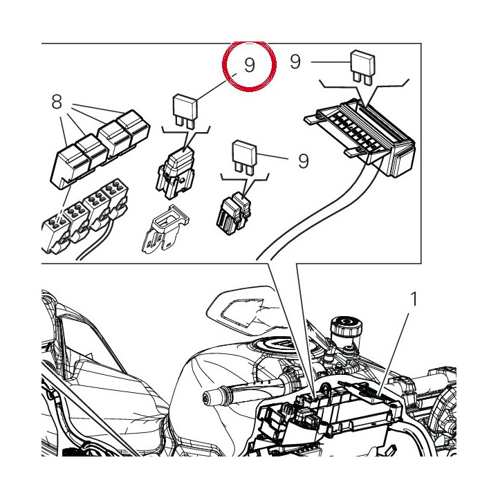 Fusible 20A 38940221A — réf. 38940221A | Ducati Store
