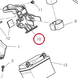 Support batterie 8291T041A — réf. 8291T041A | Ducati Store