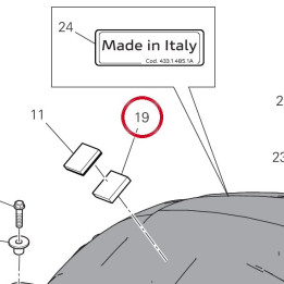 Tampon autocollant 86613281A — réf. 86613281A | Ducati Store
