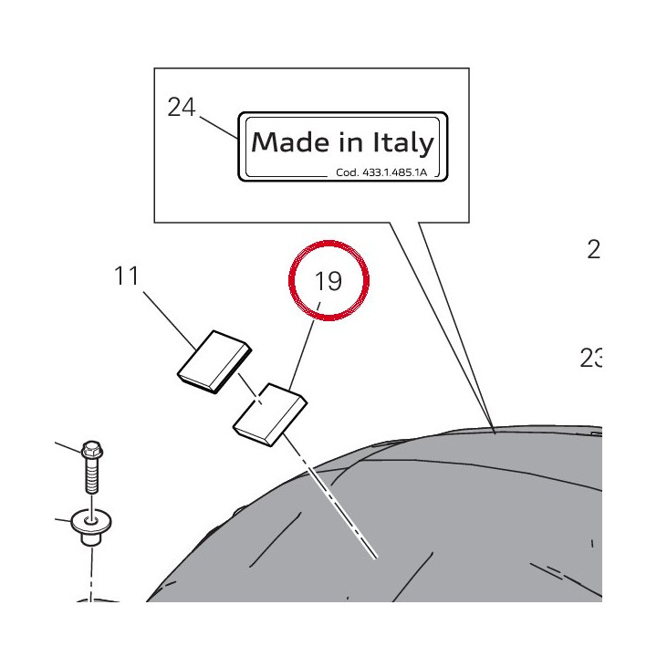 Tampon autocollant 86613281A — réf. 86613281A | Ducati Store