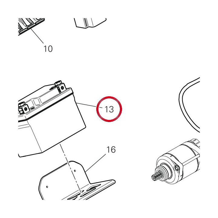 Batterie 39540731A — réf. 39540731A | Ducati Store