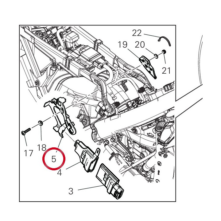 Equerre centrale blackbox — réf. 8291V602A | Ducati Store