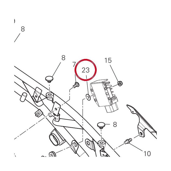 Rondelle 6.4X18X1 85250091A — réf. 85250091A | Ducati Store