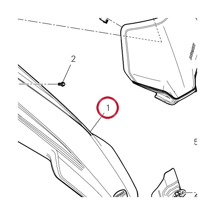 Garde-Boue avant 564P7092AB — réf. 564P7092AB | Ducati Store
