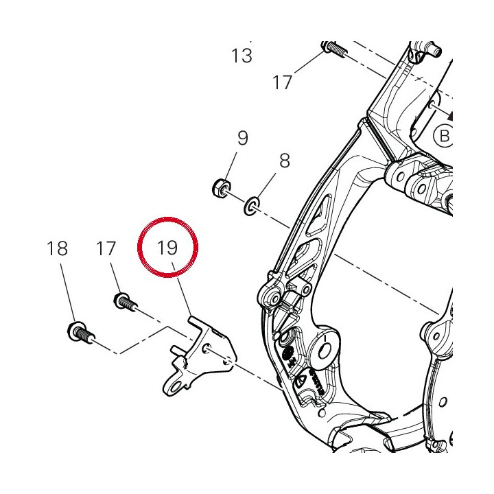 Plaque Porte-Repose-Pied — réf. 8241A691AA | Ducati Store