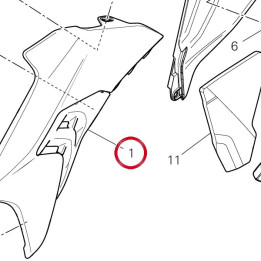 Panneau lateral gauche — réf. 48217911AB | Ducati Store