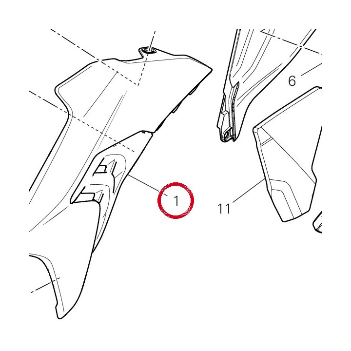 Panneau lateral gauche — réf. 48217911AB | Ducati Store