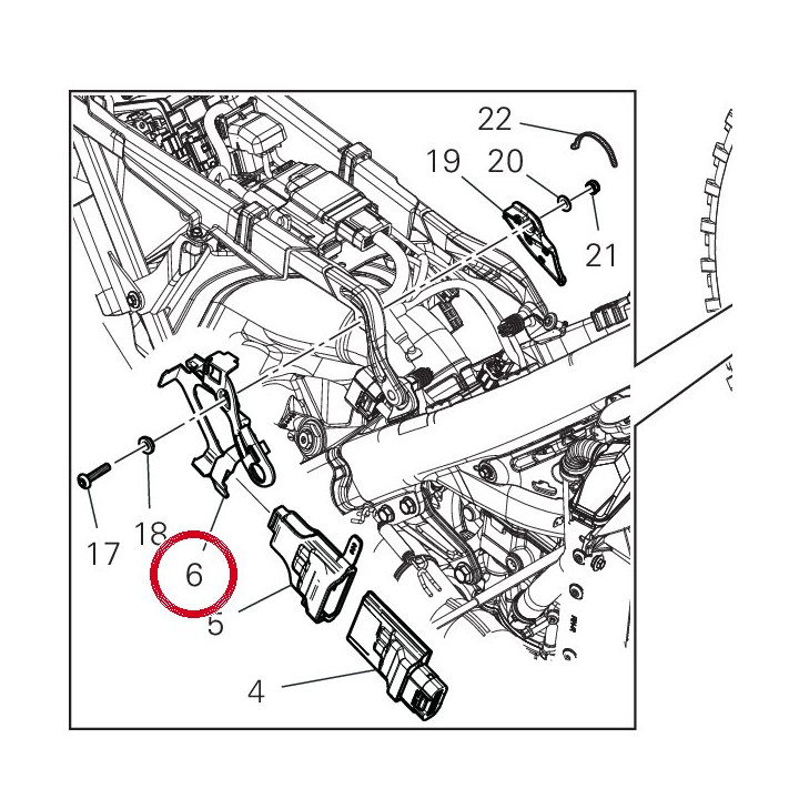 Equerre centrale blackbox — réf. 8291V601A | Ducati Store