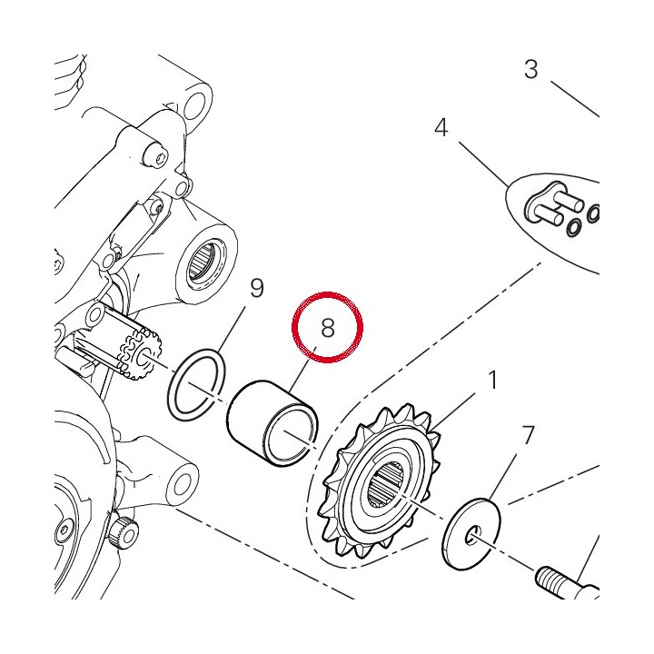 Entretoise 7131E601A — réf. 7131E601A | Ducati Store