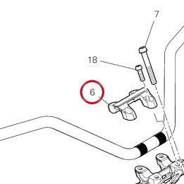 Cavalier guidon, supérieur — réf. 36016401AA | Ducati Store