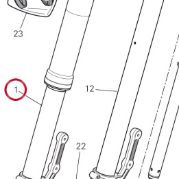 Fourche complète droit kyb — réf. 34421401A | Ducati Store