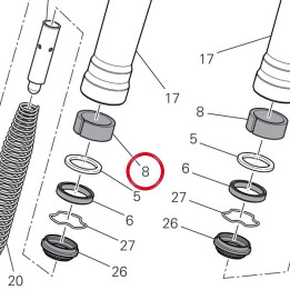 Douille inférieure 34914331A — réf. 34914331A | Ducati Store