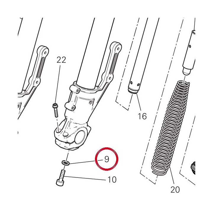 Rondelle 34913601A — réf. 34913601A | Ducati Store