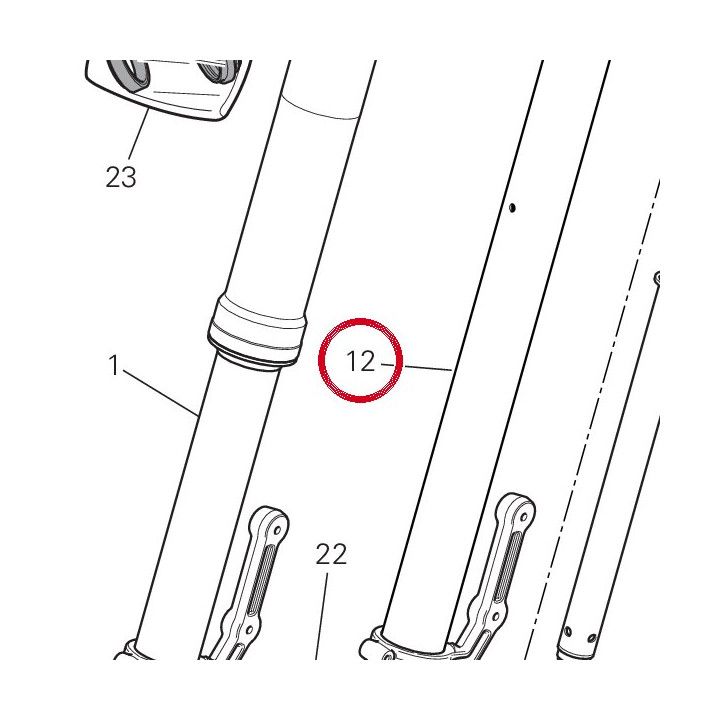 Unité pied de forche + — réf. 34921871A | Ducati Store