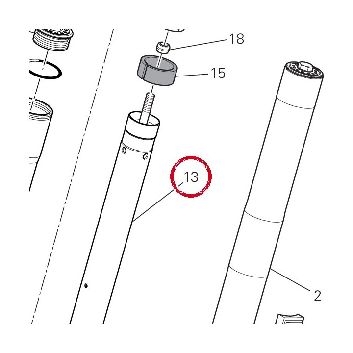 Unité pied de forche + — réf. 34923301A | Ducati Store