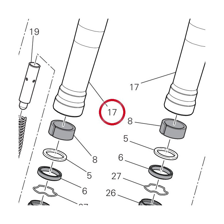 Tube porteur 34914381A — réf. 34914381A | Ducati Store
