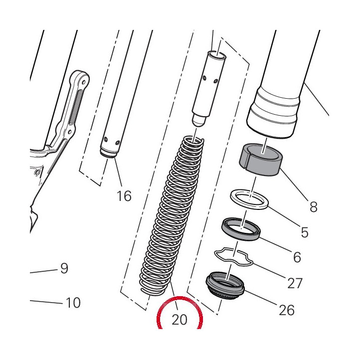 Ressort 34914891A — réf. 34914891A | Ducati Store
