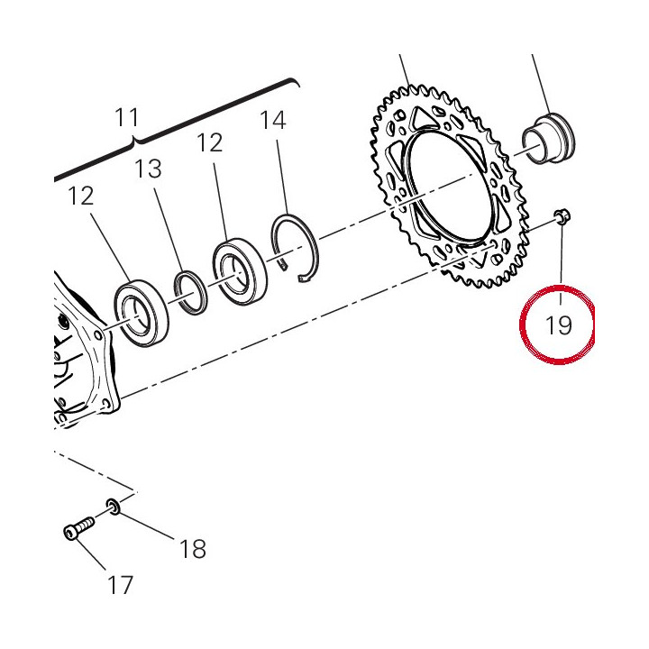 Écrou M8 74840341B — réf. 74840341B | Ducati Store
