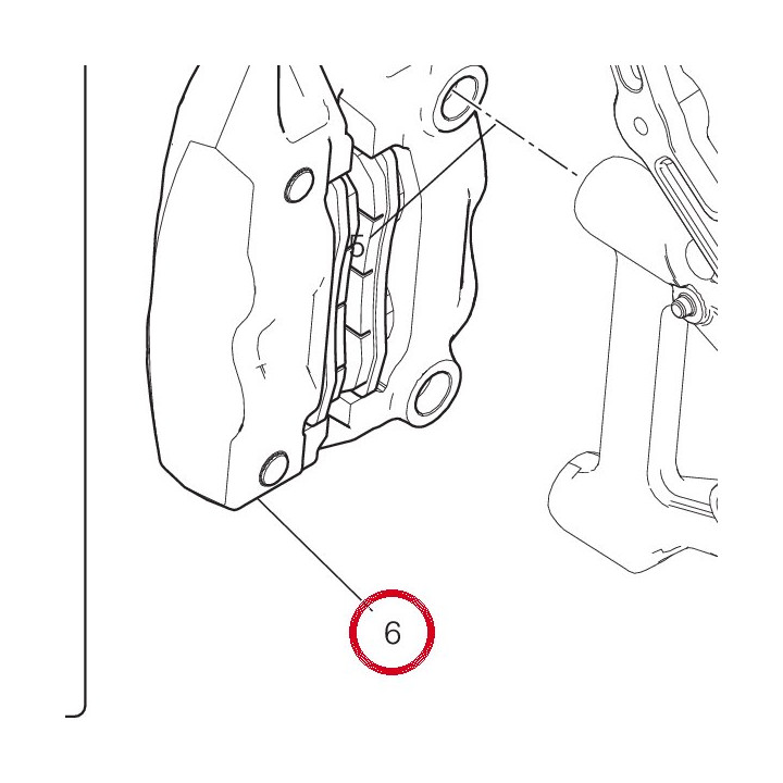 Étrier frein avant gauche — réf. 61042451A | Ducati Store