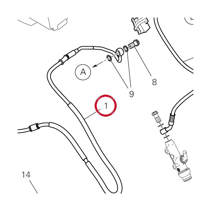 Durit Boitier-Etrier — réf. 61912021C | Ducati Store